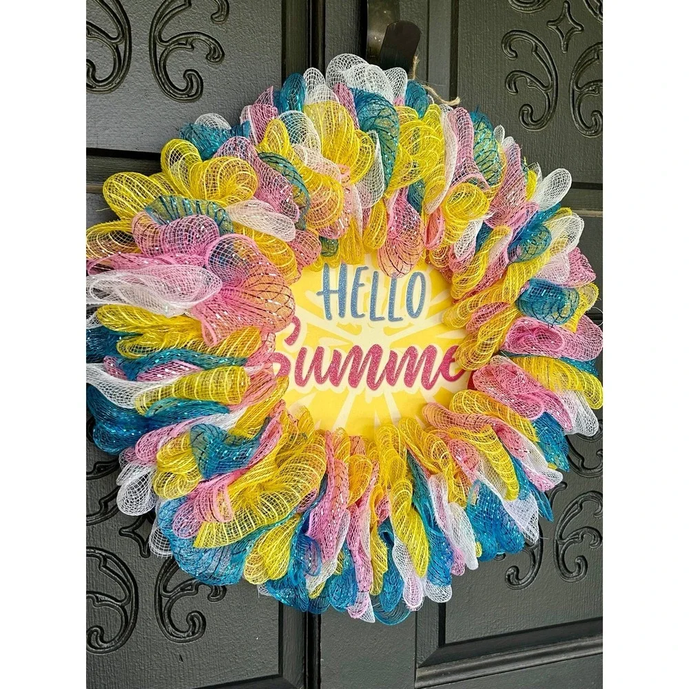 Hello Summer Door, Deck, Pool, Cruise Wreath